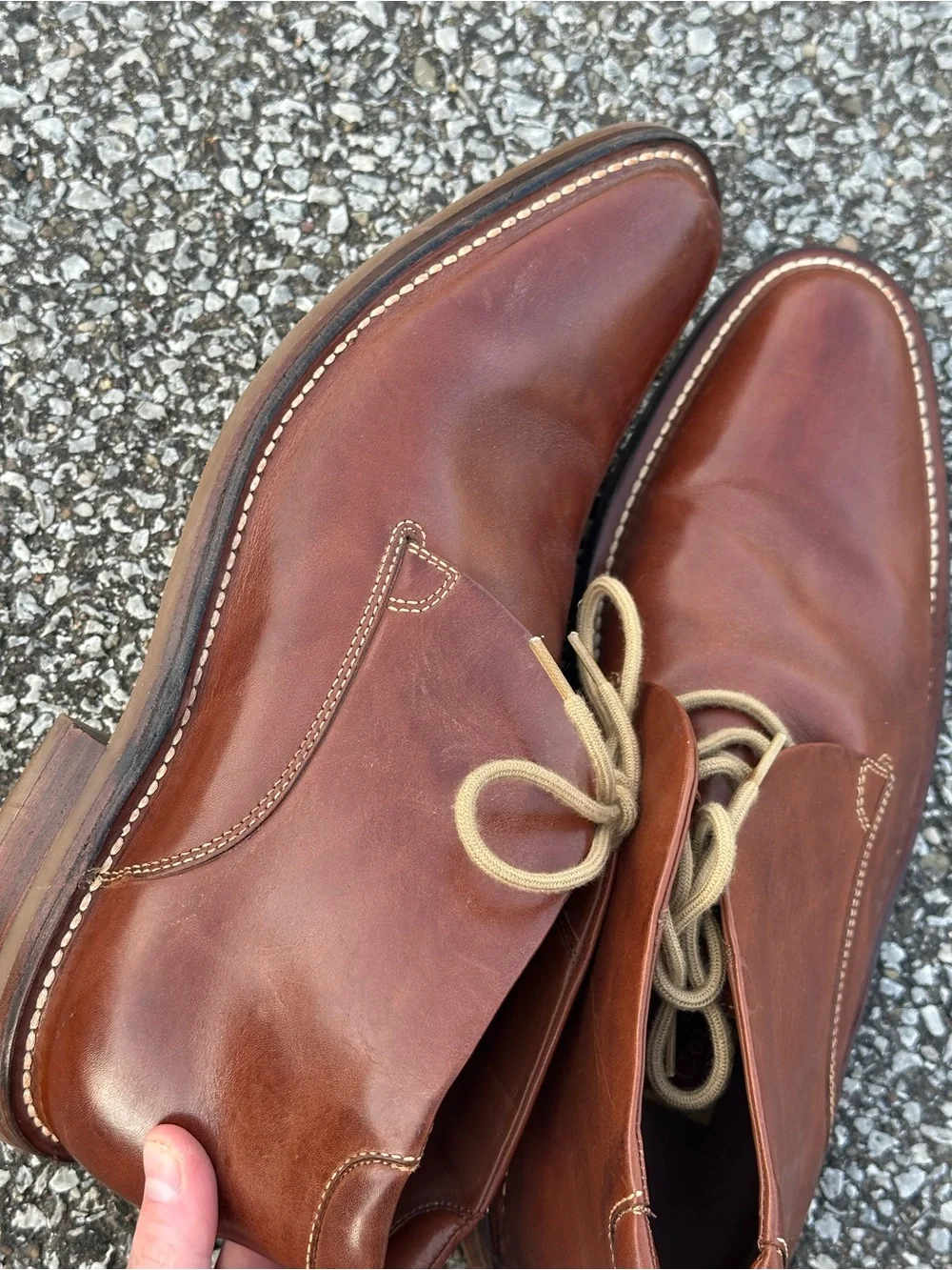 Cole Haan Men's Brown Leather Chukka Boots - Classic Casual Dress Shoe Size 11